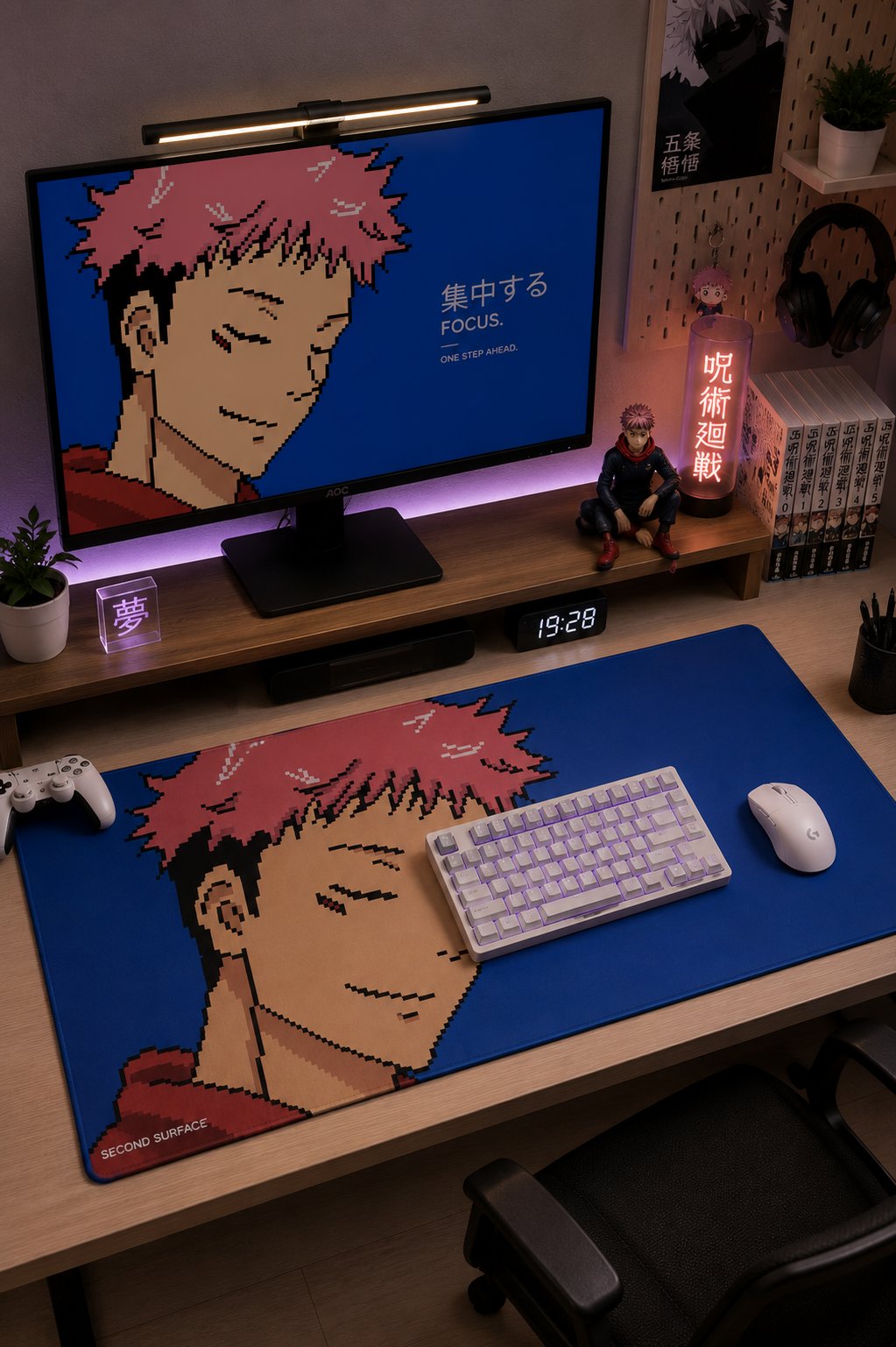 Custom-Printed Original Art Yuji Desk Mat